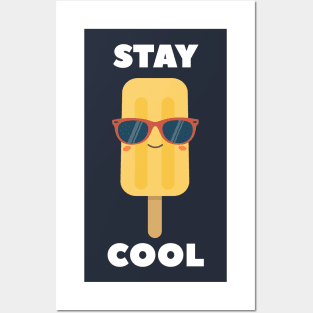 Stay Cool Funny Ice Cream Popsicle T-Shirt Posters and Art